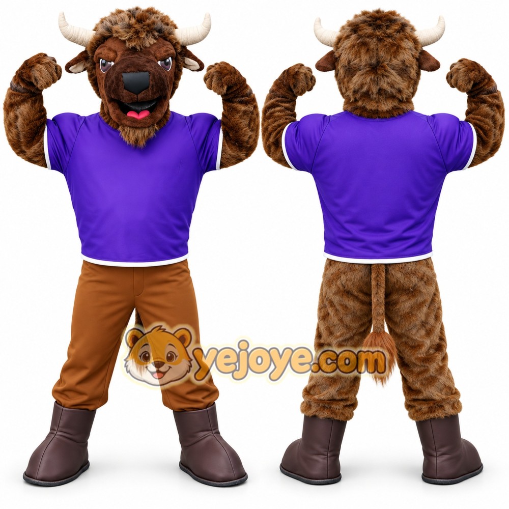 Realistic Buffalo Mascot Costume Realistic Buffalo Mascot Costume