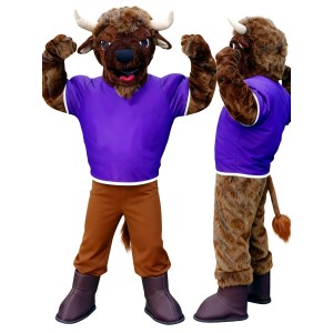 Realistic Buffalo Mascot Costume