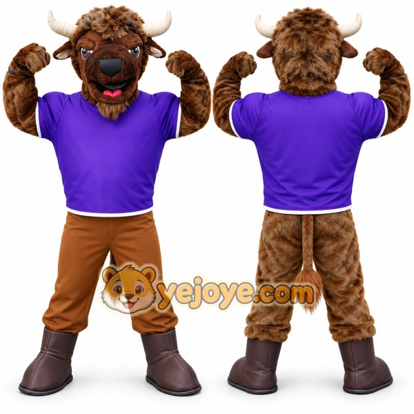 Realistic Buffalo Mascot Costume