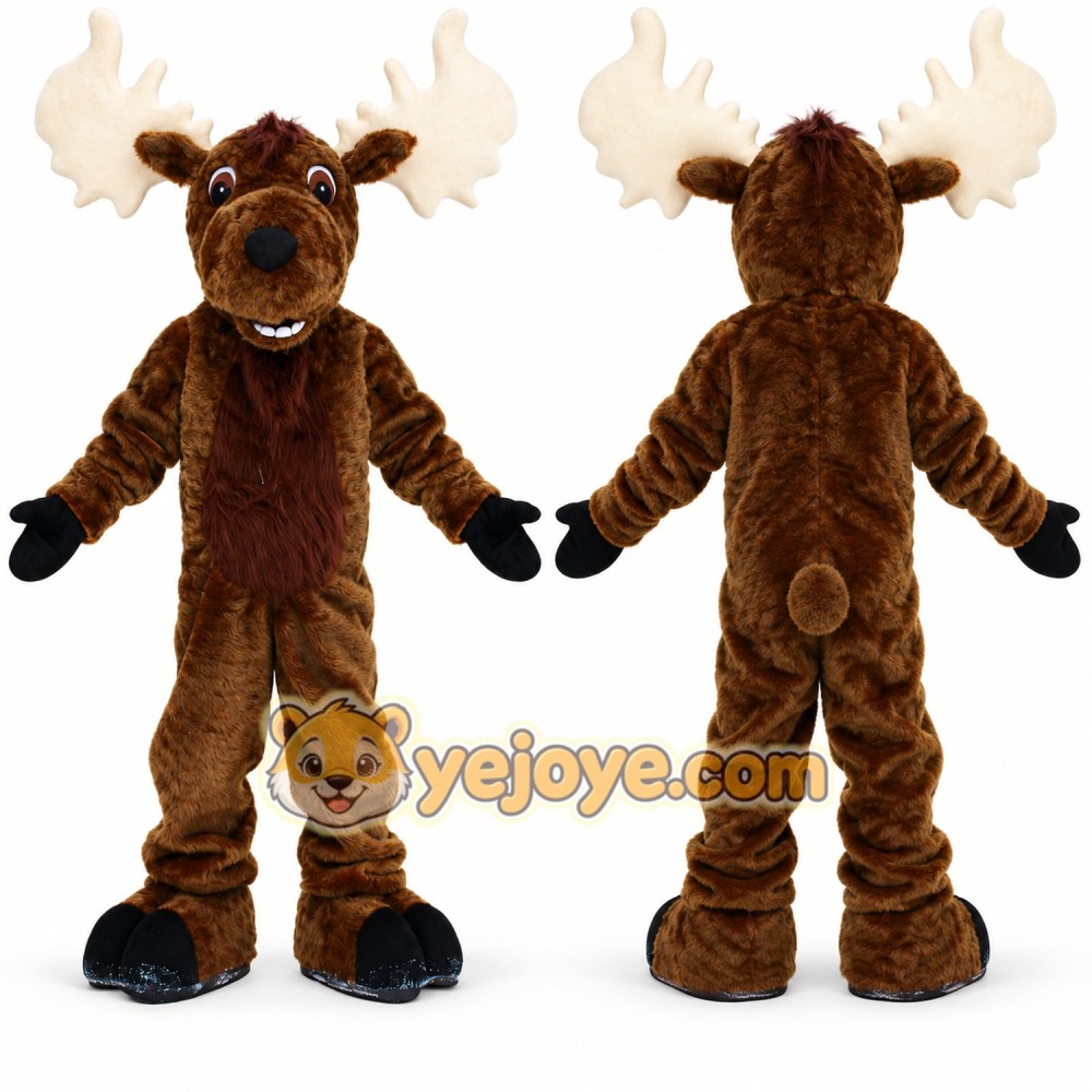 Realistic Moose Mascot Costume Realistic Moose Mascot Costume