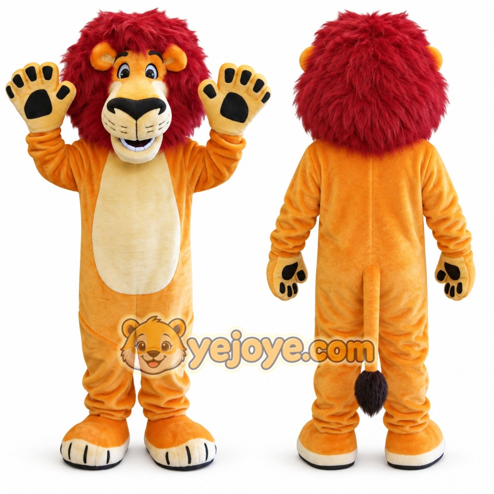 Red Hair Lion Mascot Costume Red Hair Lion Mascot Costume
