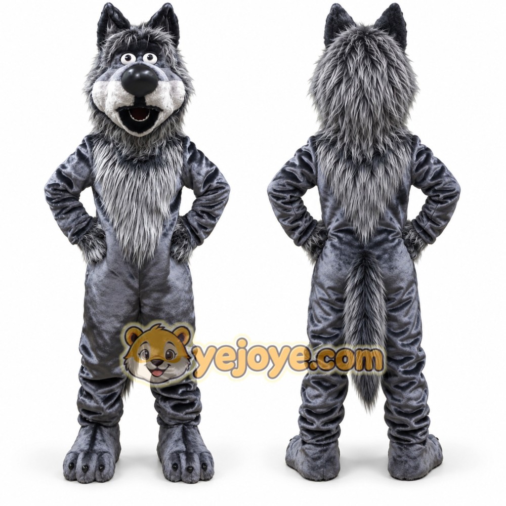 Grey Lightweight Wolf Mascot Costume Grey Lightweight Wolf Mascot Costume