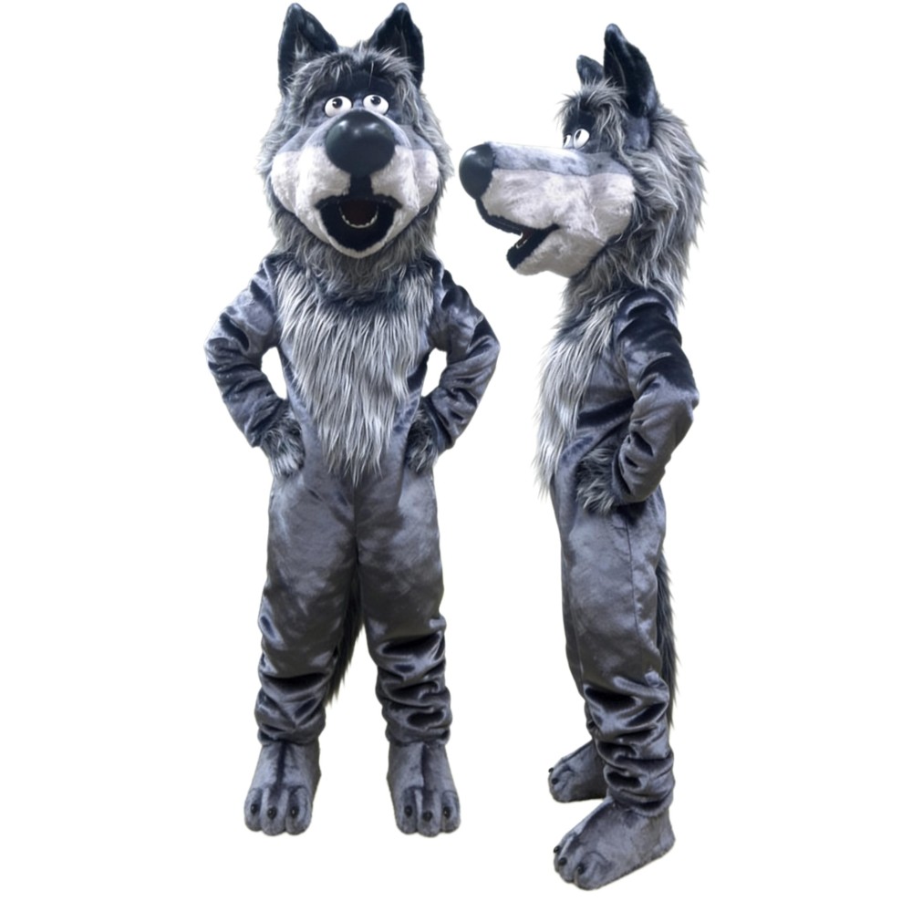 Grey Lightweight Wolf Mascot Costume