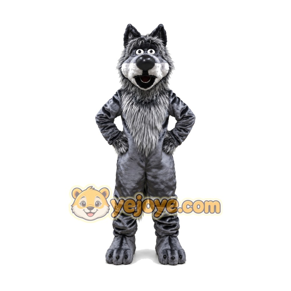 Grey Lightweight Wolf Mascot Costume Grey Lightweight Wolf Mascot Costume
