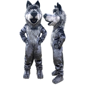 Grey Lightweight Wolf Mascot Costume