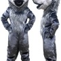 Grey Lightweight Wolf Mascot Costume