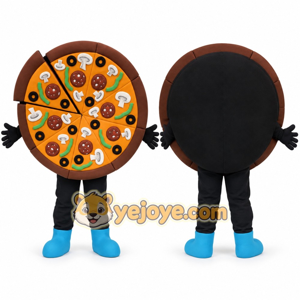Realistic Pizza Mascot Costume Realistic Pizza Mascot Costume
