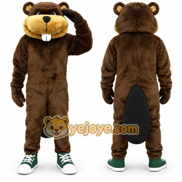 Realistic Beaver Mascot Costume