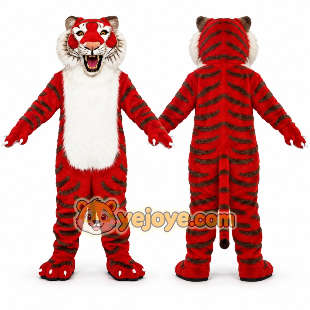 Realistic Tiger Mascot Costume Realistic Tiger Mascot Costume