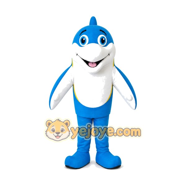 Blue Dolphin Mascot Costume
