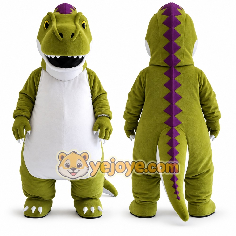 Green Dinosaur Mascot Costume Green Dinosaur Mascot Costume