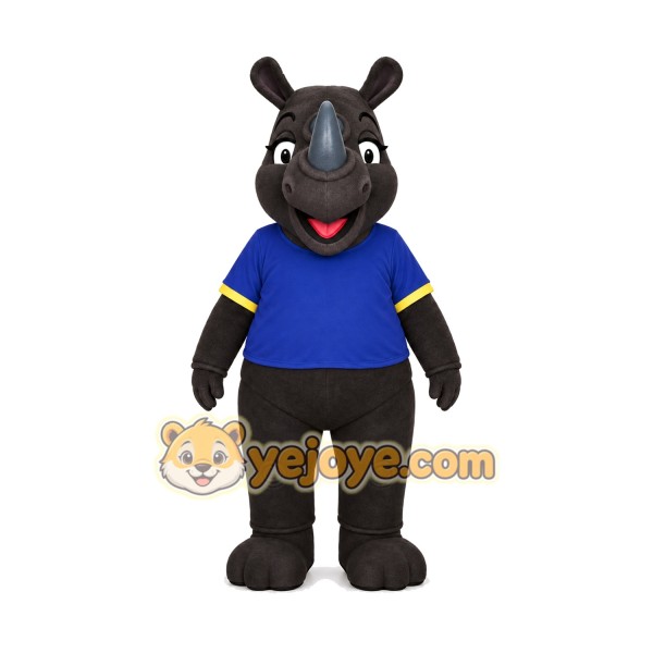 Happy Rhino Mascot Costume