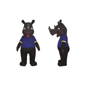 Happy Rhino Mascot Costume