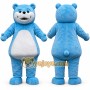 Happy Blue Bear Mascot Costume