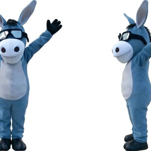 Blue Donkey Mascot Costume