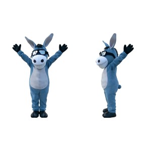Blue Donkey Mascot Costume