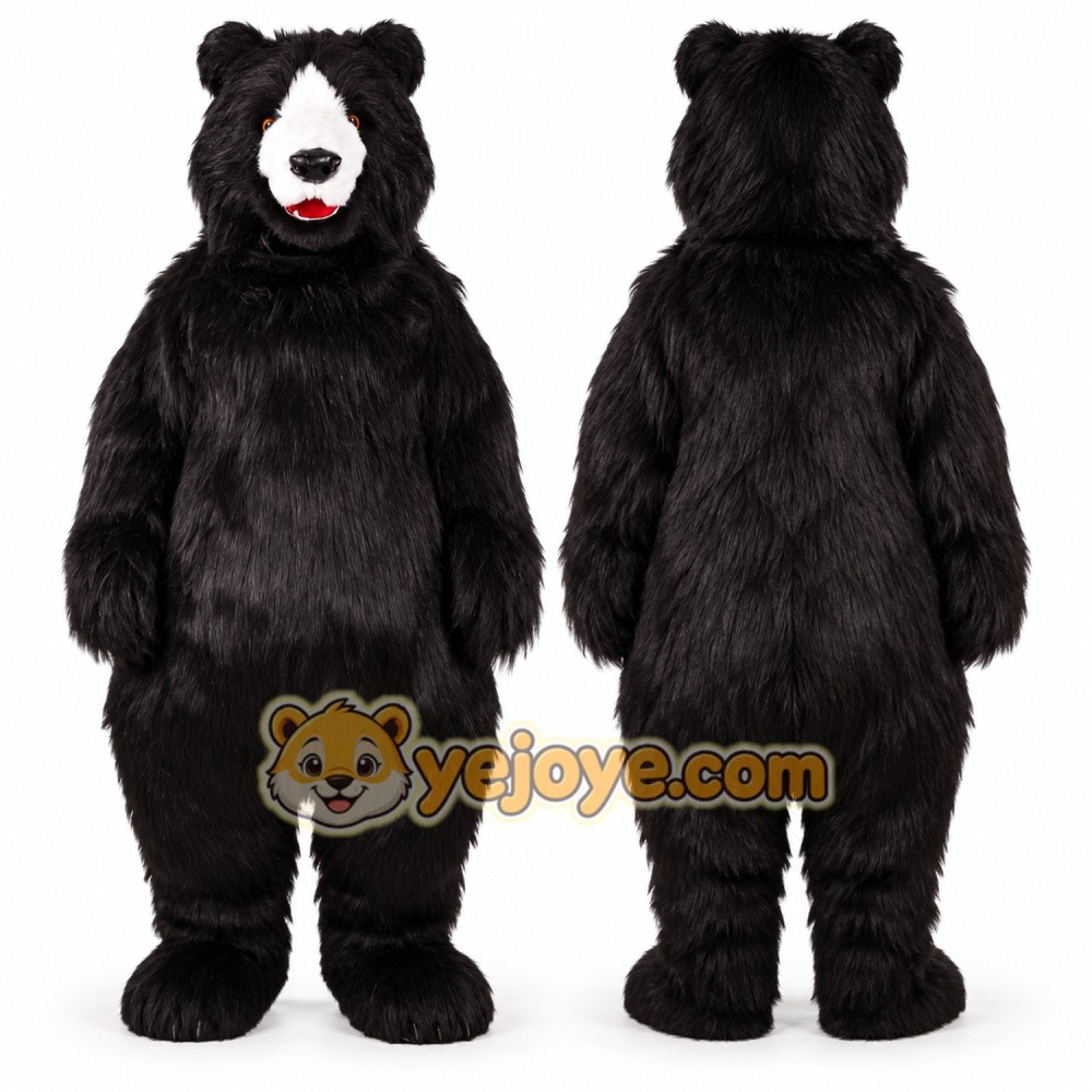 Realistic Black Bear Mascot Costume Realistic Black Bear Mascot Costume