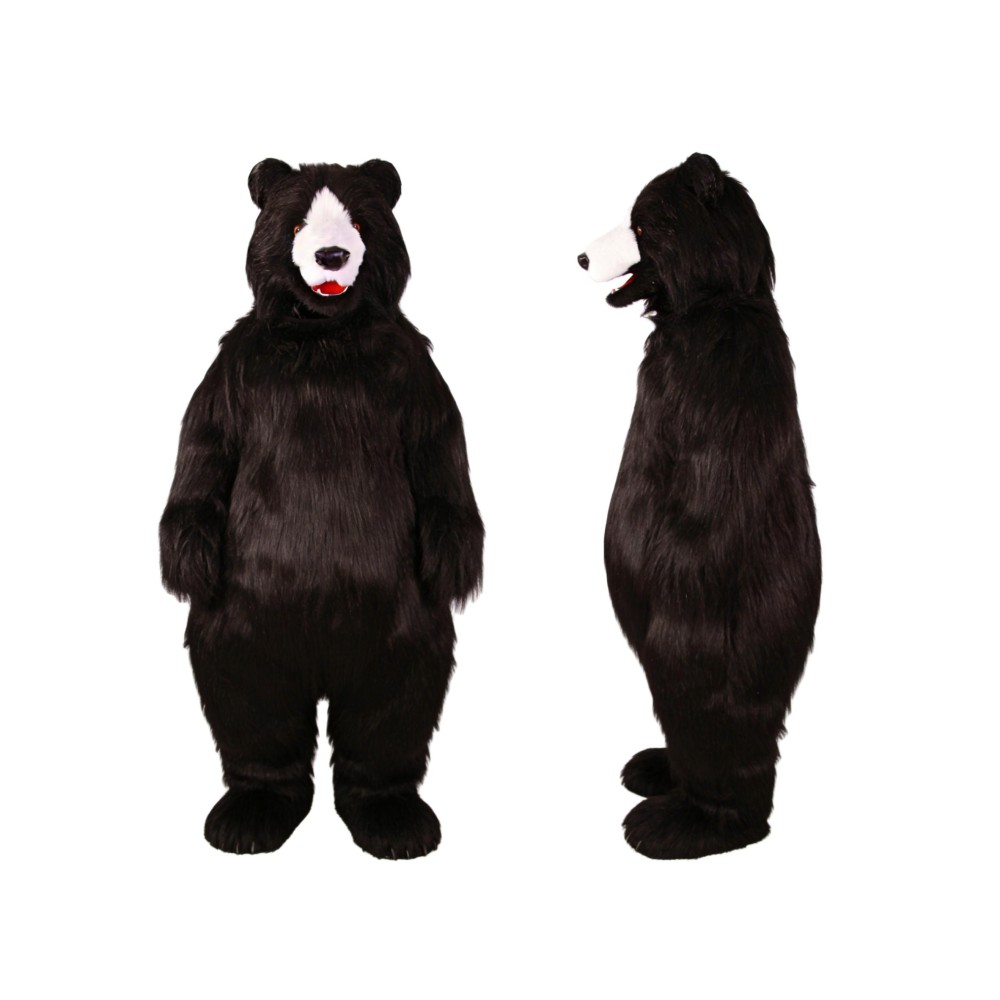 Realistic Black Bear Mascot Costume
