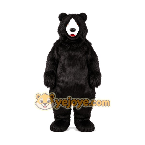 Realistic Black Bear Mascot Costume
