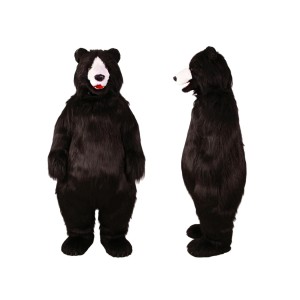 Realistic Black Bear Mascot Costume