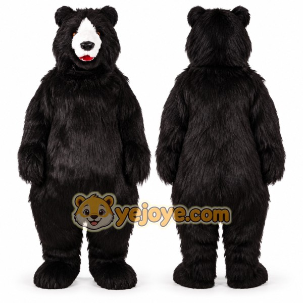 Realistic Black Bear Mascot Costume