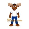 Happy Moose Mascot Costume Happy Moose Mascot Costume
