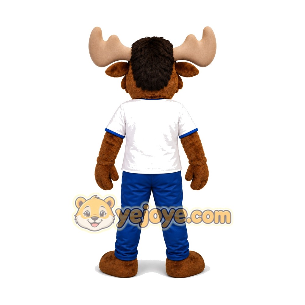 Happy Moose Mascot Costume Happy Moose Mascot Costume