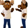 Happy Moose Mascot Costume