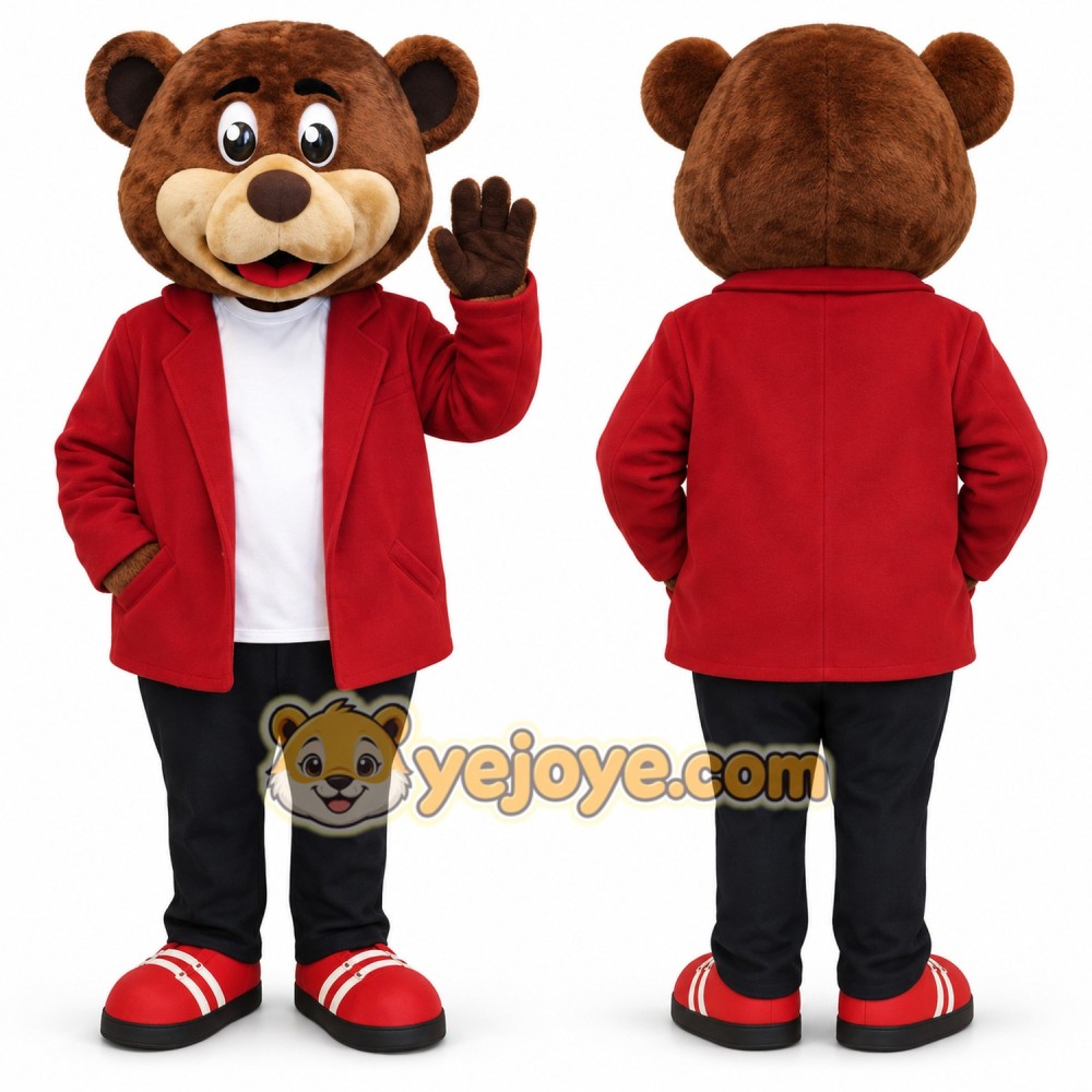 Happy Brown Bear Mascot Costume Happy Brown Bear Mascot Costume