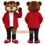 Happy Brown Bear Mascot Costume