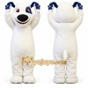 Happy White Dog Mascot Costume Happy White Dog Mascot Costume