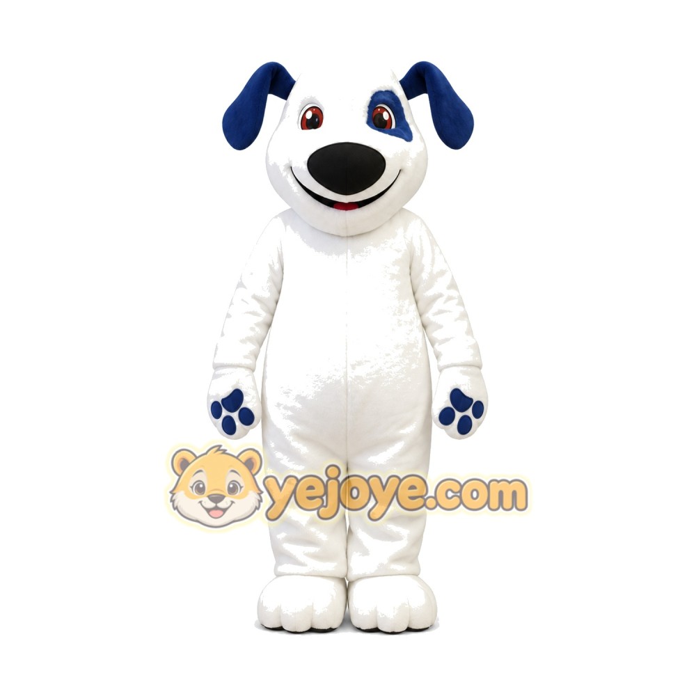 Happy White Dog Mascot Costume Happy White Dog Mascot Costume
