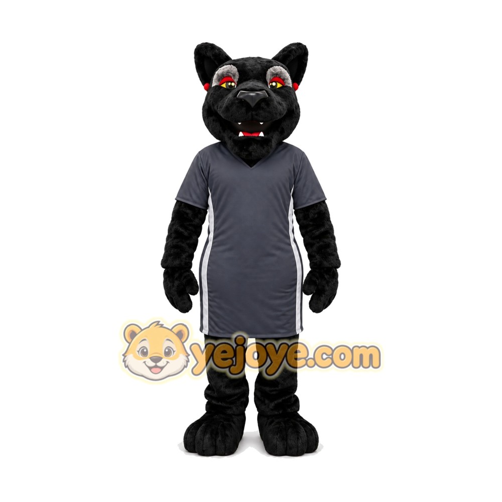 Realistic Sport Black Panther Mascot Costume Realistic Sport Black Panther Mascot Costume