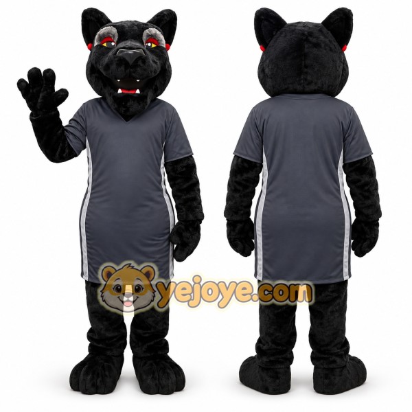 Realistic Sport Black Panther Mascot Costume