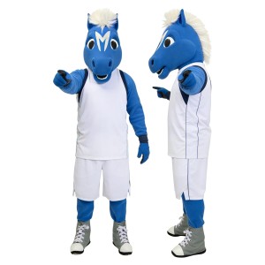 Sport Blue Horse Mascot Costume