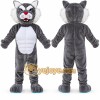 Power Grey Wildcat Mascot Costume