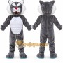 Power Grey Wildcat Mascot Costume