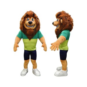 Happy Adult Lion Mascot Costume