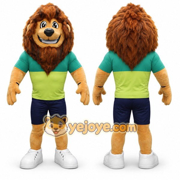 Happy Adult Lion Mascot Costume