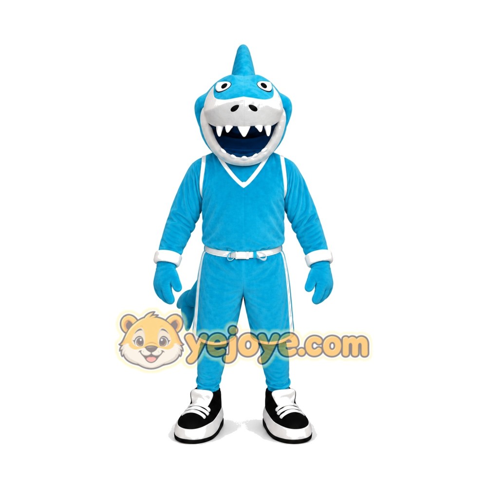 Blue Shark Mascot Costume Blue Shark Mascot Costume