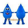 Blue Water Droplet Mascot Costume Blue Water Droplet Mascot Costume