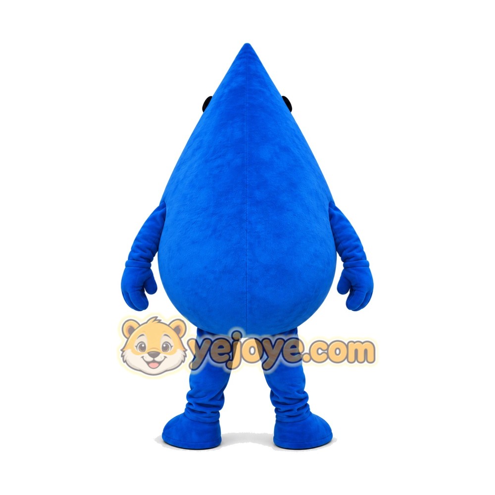 Blue Water Droplet Mascot Costume Blue Water Droplet Mascot Costume