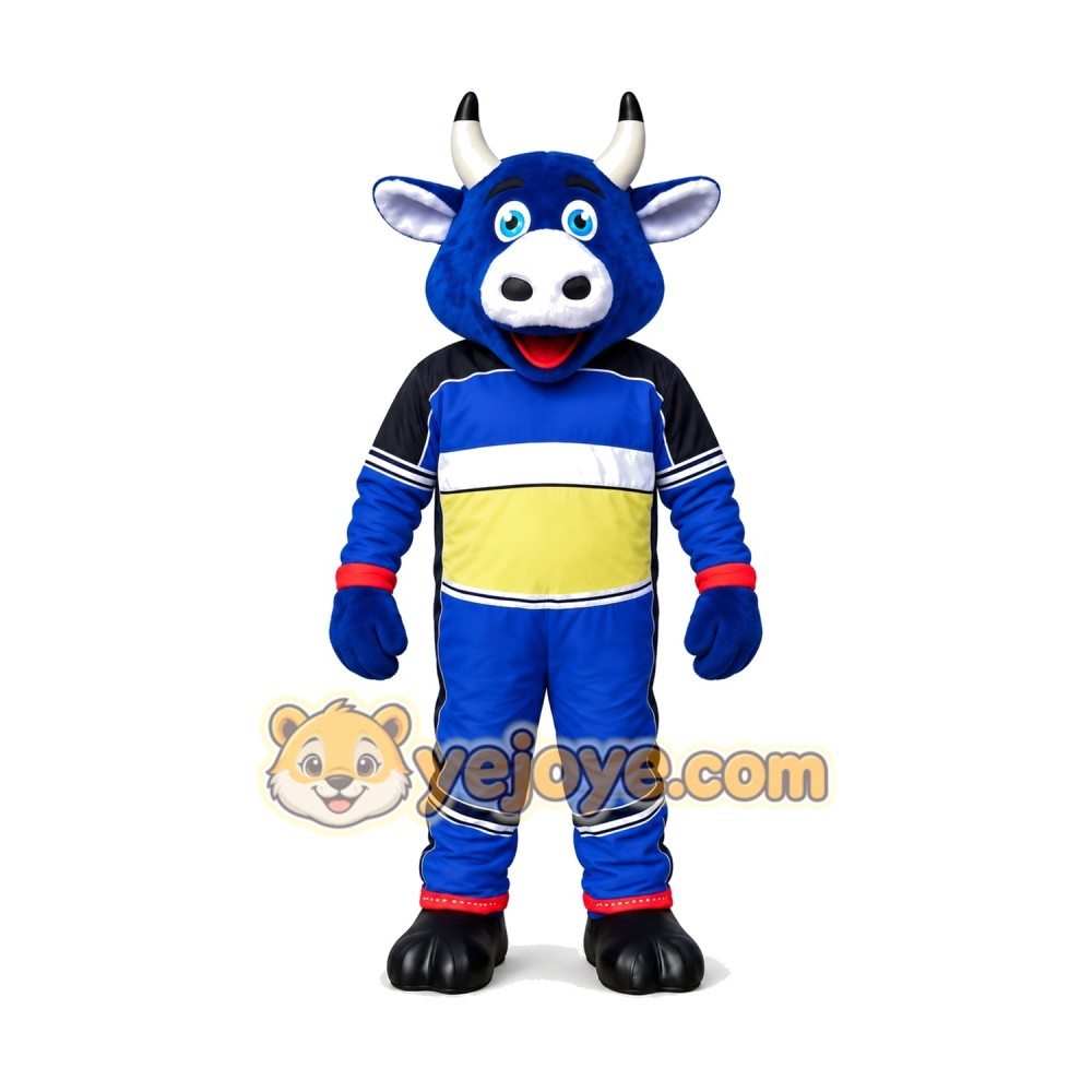Blue Bull Mascot Costume Blue Bull Mascot Costume