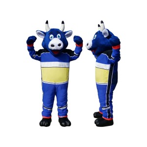 Blue Bull Mascot Costume