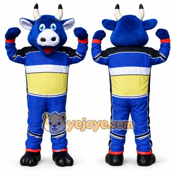 Blue Bull Mascot Costume