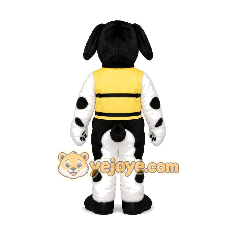 Cute White Black Dog Mascot Costume Cute White Black Dog Mascot Costume