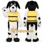 Cute White Black Dog Mascot Costume