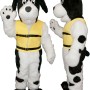 Cute White Black Dog Mascot Costume