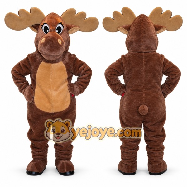 Friendly Moose Mascot Costume