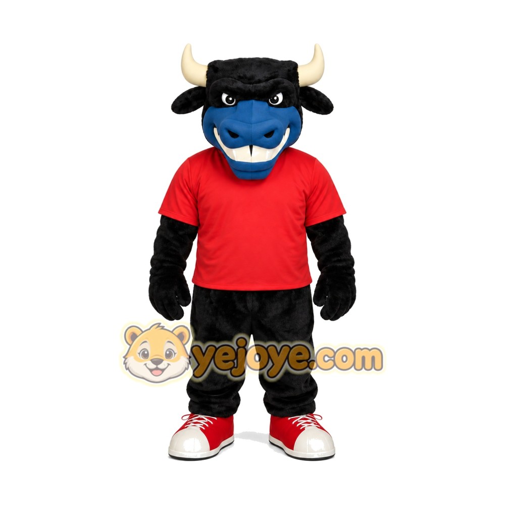 Sport Blue Bull Mascot Costume Sport Blue Bull Mascot Costume